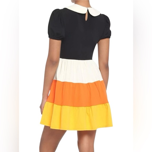 Her Universe Disney Halloween Candy Corn Collared Dress Size 3 - Picture 6 of 8